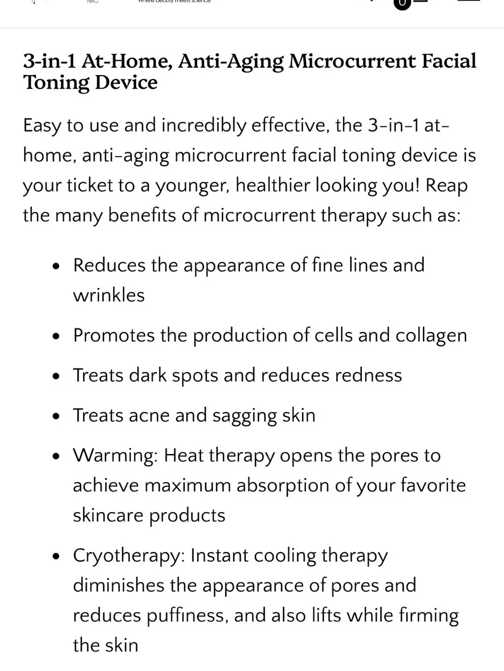 White EMS & LED Facial Toning Device